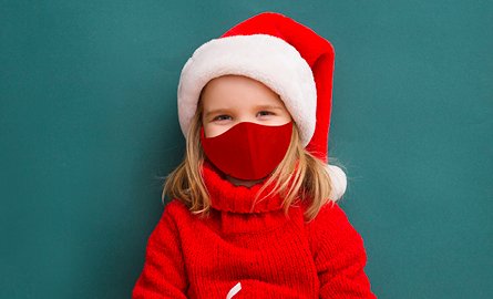 Icon of girl in Santa Hat